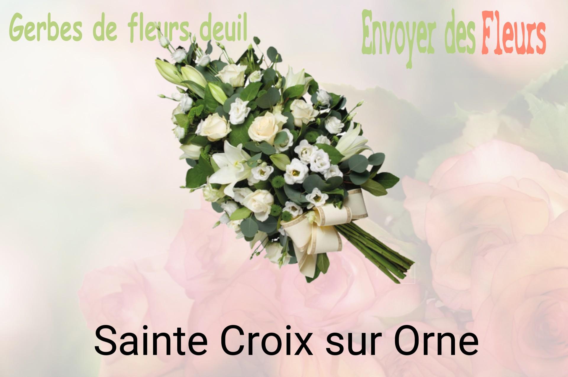 Gerbe de fleurs de deuil livrée à Sainte-Croix-sur-Orne